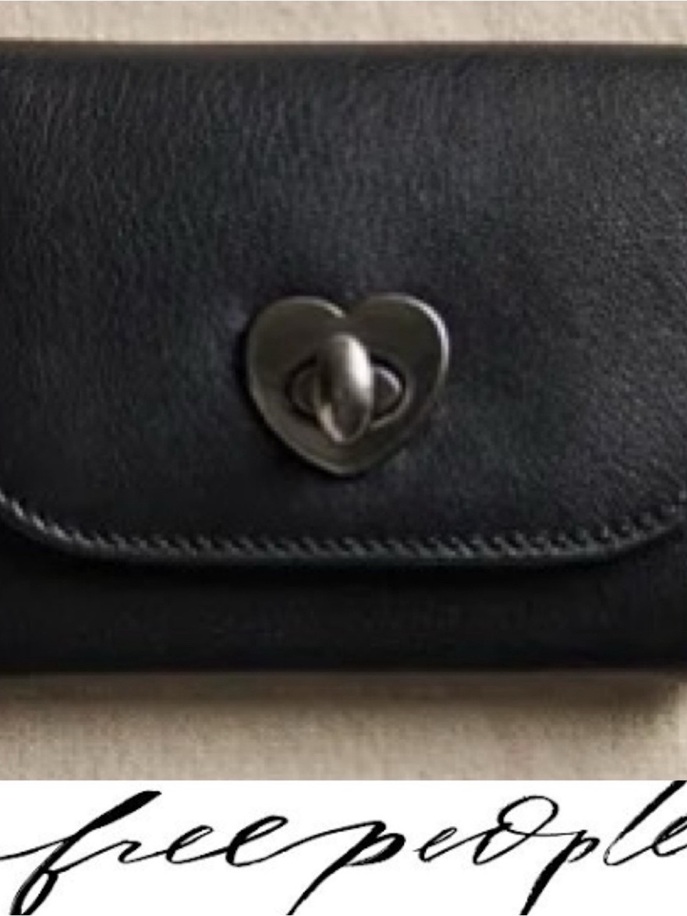 Free People Lock It Up black leather wallet❤️ NWOT